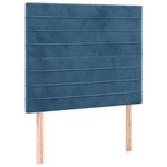 Casa si Gradina - Mobilier - Paturi si accesorii - Paturi - Pat box spring cu saltea, albastru inchis, 90x200 cm, catifea - Infinity.ro