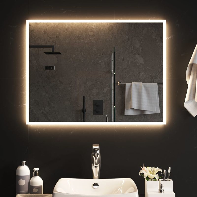 Casa si Gradina - Decoratiuni - Oglinzi - Oglinda de baie cu LED, 80x60 cm - Infinity.ro