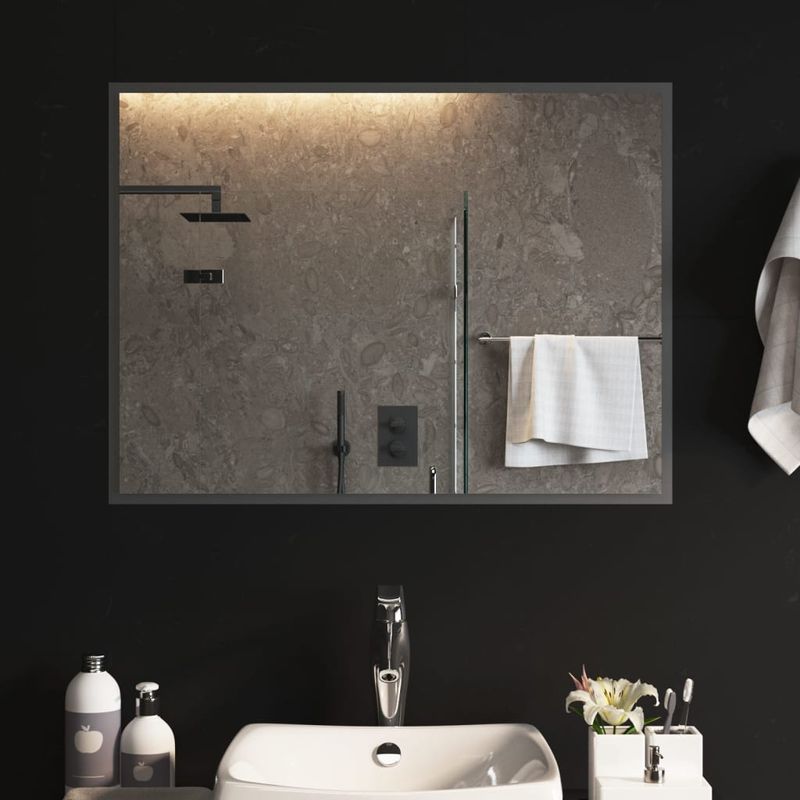 Casa si Gradina - Decoratiuni - Oglinzi - Oglinda de baie cu LED, 80x60 cm - Infinity.ro