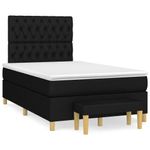 Casa si Gradina - Mobilier - Paturi si accesorii - Paturi - Pat box spring cu saltea, negru, 120x200 cm, textil - Infinity.ro