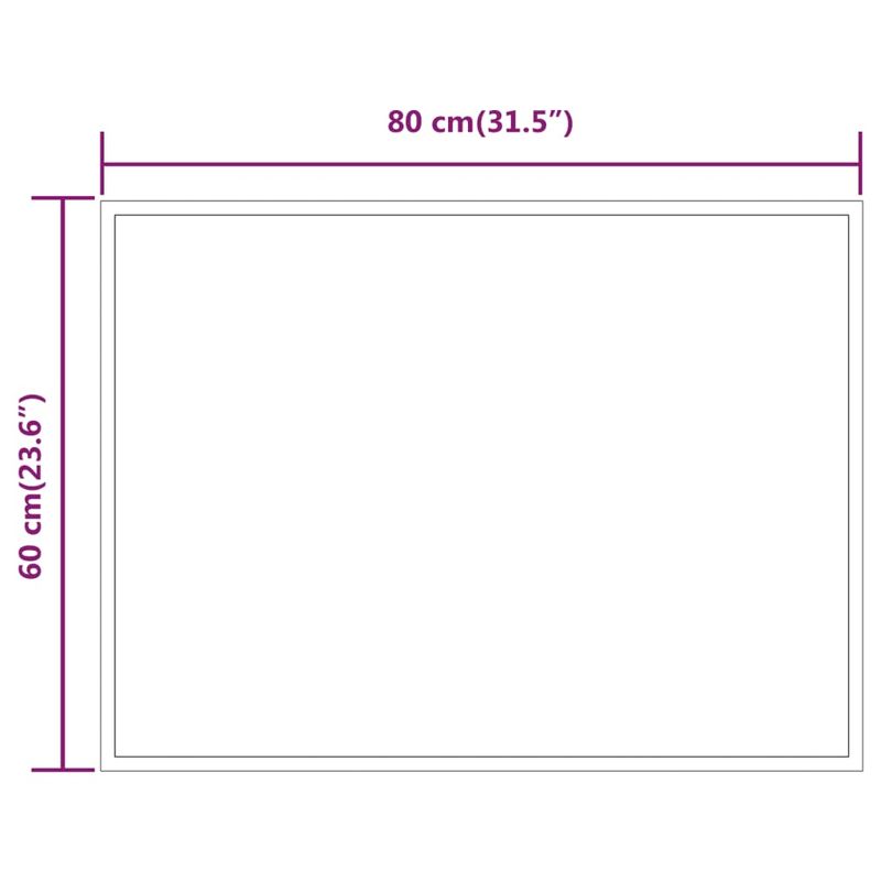 Casa si Gradina - Decoratiuni - Oglinzi - Oglinda de baie cu LED, 80x60 cm - Infinity.ro