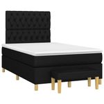 Casa si Gradina - Mobilier - Paturi si accesorii - Paturi - Pat box spring cu saltea, negru, 120x200 cm, textil - Infinity.ro