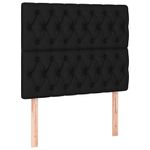 Casa si Gradina - Mobilier - Paturi si accesorii - Paturi - Pat box spring cu saltea, negru, 120x200 cm, textil - Infinity.ro