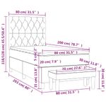 Casa si Gradina - Mobilier - Paturi si accesorii - Paturi - Pat box spring cu saltea, roz, 80x200 cm, catifea - Infinity.ro
