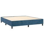 Casa si Gradina - Mobilier - Paturi si accesorii - Paturi - Pat box spring cu saltea, albastru inchis, 160x200 cm, catifea - Infinity.ro
