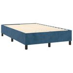 Casa si Gradina - Mobilier - Paturi si accesorii - Paturi - Pat box spring cu saltea, albastru inchis, 120x200 cm, catifea - Infinity.ro
