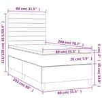 Casa si Gradina - Mobilier - Paturi si accesorii - Paturi - Pat box spring cu saltea, roz, 80x200 cm, catifea - Infinity.ro