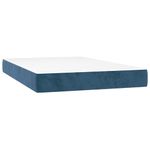 Casa si Gradina - Mobilier - Paturi si accesorii - Paturi - Pat box spring cu saltea, albastru inchis, 120x200 cm, catifea - Infinity.ro