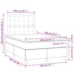 Casa si Gradina - Mobilier - Paturi si accesorii - Paturi - Pat box spring cu saltea, albastru inchis, 120x200 cm, catifea - Infinity.ro