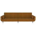 Casa si Gradina - Mobilier - Canapele si coltare - Canapele - Canapea extensibila cu 2 locuri, 2 perne, maro, catifea - Infinity.ro