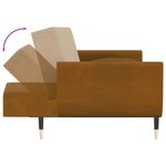 Casa si Gradina - Mobilier - Canapele si coltare - Canapele - Canapea extensibila cu 2 locuri, 2 perne, maro, catifea - Infinity.ro