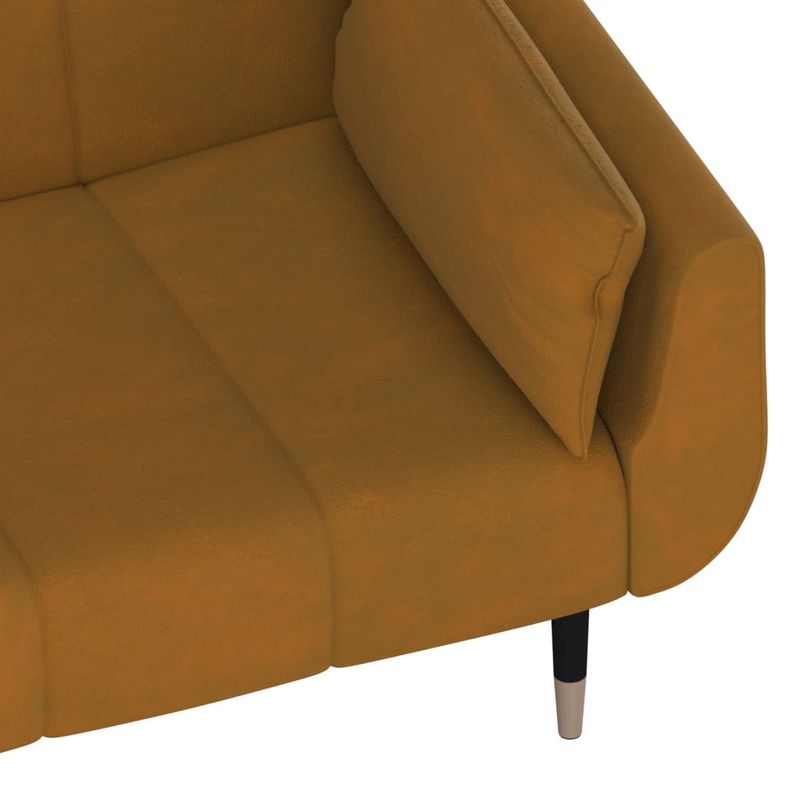Casa si Gradina - Mobilier - Canapele si coltare - Canapele - Canapea extensibila cu 2 locuri, 2 perne, maro, catifea - Infinity.ro