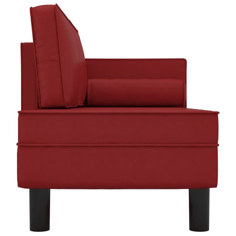 Casa si Gradina - Mobilier - Canapele si coltare - Coltare - Coltar cu perne si suport, rosu vin, piele artificiala - Infinity.ro