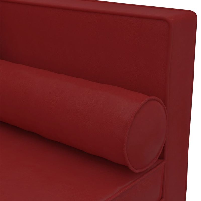 Casa si Gradina - Mobilier - Canapele si coltare - Coltare - Coltar cu perne si suport, rosu vin, piele artificiala - Infinity.ro