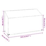 Casa si Gradina - Textile si covoare - Huse pentru mobilier - Huse banca gradina 2 buc 12 ocheti, 210x70x70/88 cm polietilena - Infinity.ro