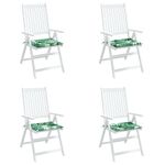 Casa si Gradina - Textile si covoare - Perne si pilote - Perne decorative - Perne de scaun, model frunze, 4 buc., 40x40x3 cm, textil - Infinity.ro