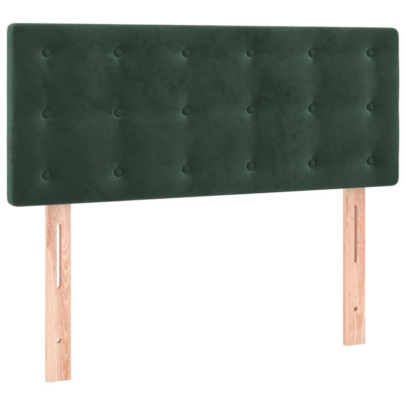 Casa si Gradina - Mobilier - Paturi si accesorii - Paturi - Pat cu arcuri, saltea si LED, verde, 90x200 cm, catifea - Infinity.ro