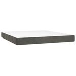 Casa si Gradina - Mobilier - Paturi si accesorii - Paturi - Pat cu arcuri, saltea si LED, gri inchis, 180x200 cm, catifea - Infinity.ro