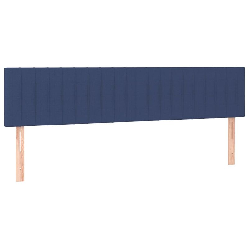 Casa si Gradina - Mobilier - Paturi si accesorii - Paturi - Pat cu arcuri, saltea si LED, albastru, 160x200 cm, textil - Infinity.ro