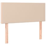 Casa si Gradina - Mobilier - Paturi si accesorii - Paturi - Pat cu arcuri, cu saltea si LED cappuccino 100x200 cm piele eco - Infinity.ro