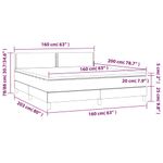 Casa si Gradina - Mobilier - Paturi si accesorii - Paturi - Pat cu arcuri, saltea si LED, verde inchis, 160x200 cm, catifea - Infinity.ro