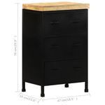 Casa si Gradina - Mobilier - Comode si corpuri - Comode - Servanta, 47x35x76 cm, lemn de mango nefinisat - Infinity.ro