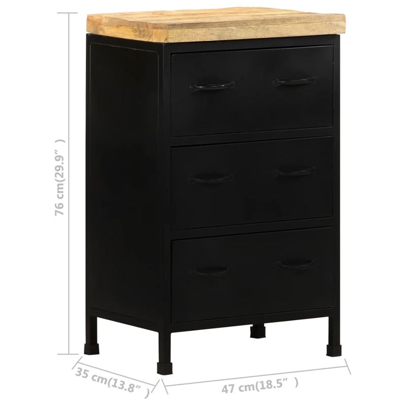 Casa si Gradina - Mobilier - Comode si corpuri - Comode - Servanta, 47x35x76 cm, lemn de mango nefinisat - Infinity.ro