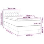 Casa si Gradina - Mobilier - Paturi si accesorii - Paturi - Pat box spring cu saltea, verde inchis, 90x200 cm, catifea - Infinity.ro