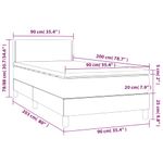 Casa si Gradina - Mobilier - Paturi si accesorii - Paturi - Pat cu arcuri, saltea si LED, negru, 90x200 cm, piele ecologica - Infinity.ro