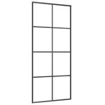 Casa si Gradina - Constructii - Usi interior, exterior si garaj - Usi garaj - Usa glisanta, negru, 90x205 cm, sticla ESG si aluminiu - Infinity.ro