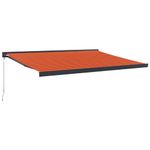 Casa si Gradina - Gradina si terasa - Umbrele si pavilioane - Umbrele - Copertina retractabila portocaliu/maro 4,5x3 m, textil/aluminiu - Infinity.ro