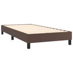 Casa si Gradina - Mobilier - Paturi si accesorii - Paturi - Pat cu arcuri, saltea și LED, maro, 100x200 cm, piele ecologica, model design simplu - Infinity.ro