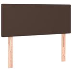 Casa si Gradina - Mobilier - Paturi si accesorii - Paturi - Pat cu arcuri, saltea și LED, maro, 100x200 cm, piele ecologica, model design simplu - Infinity.ro