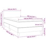 Casa si Gradina - Mobilier - Paturi si accesorii - Paturi - Pat cu arcuri, saltea și LED, maro, 100x200 cm, piele ecologica, model design simplu - Infinity.ro