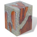 Casa si Gradina - Mobilier - Scaune si fotolii - Tabureti - Taburet, lemn de tec masiv si rasina - Infinity.ro