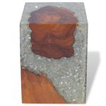 Casa si Gradina - Mobilier - Scaune si fotolii - Tabureti - Taburet, lemn de tec masiv si rasina - Infinity.ro