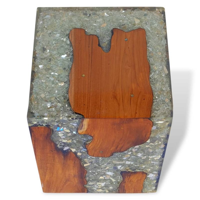 Casa si Gradina - Mobilier - Scaune si fotolii - Tabureti - Taburet, lemn de tec masiv si rasina - Infinity.ro