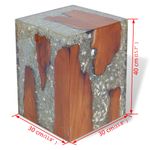 Casa si Gradina - Mobilier - Scaune si fotolii - Tabureti - Taburet, lemn de tec masiv si rasina - Infinity.ro
