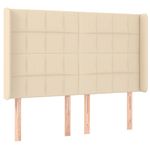 Casa si Gradina - Mobilier - Paturi si accesorii - Paturi - Pat cu arcuri, saltea si LED, crem, 140x190 cm, textil - Infinity.ro