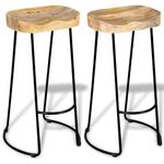 Casa si Gradina - Mobilier - Scaune si fotolii - Scaune - Scaune de bar, 2 buc., lemn masiv de mango - Infinity.ro
