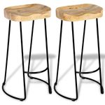 Casa si Gradina - Mobilier - Scaune si fotolii - Scaune - Scaune de bar, 2 buc., lemn masiv de mango - Infinity.ro