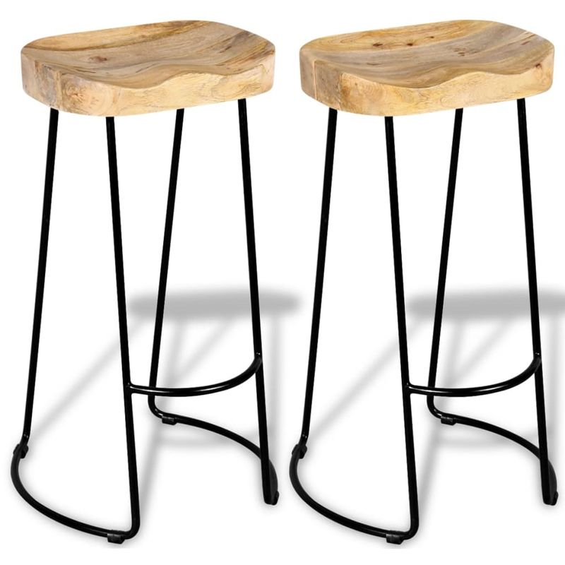 Casa si Gradina - Mobilier - Scaune si fotolii - Scaune - Scaune de bar, 2 buc., lemn masiv de mango - Infinity.ro