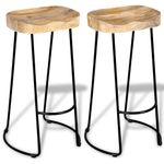 Casa si Gradina - Mobilier - Scaune si fotolii - Scaune - Scaune de bar, 2 buc., lemn masiv de mango - Infinity.ro