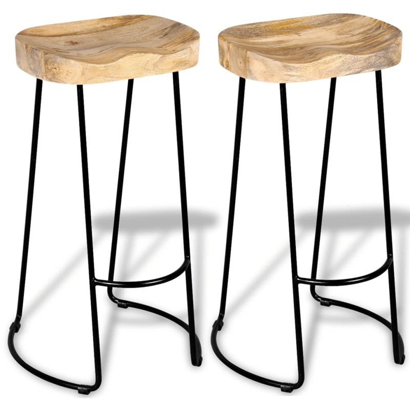 Casa si Gradina - Mobilier - Scaune si fotolii - Scaune - Scaune de bar, 2 buc., lemn masiv de mango - Infinity.ro