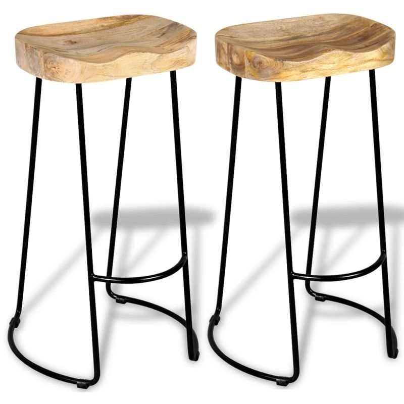 Casa si Gradina - Mobilier - Scaune si fotolii - Scaune - Scaune de bar, 2 buc., lemn masiv de mango - Infinity.ro
