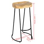 Casa si Gradina - Mobilier - Scaune si fotolii - Scaune - Scaune de bar, 2 buc., lemn masiv de mango - Infinity.ro