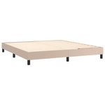 Casa si Gradina - Mobilier - Paturi si accesorii - Paturi - Pat box spring cu saltea, cappuccino, 180x200cm piele ecologica - Infinity.ro