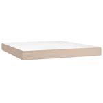 Casa si Gradina - Mobilier - Paturi si accesorii - Paturi - Pat box spring cu saltea, cappuccino, 180x200cm piele ecologica - Infinity.ro