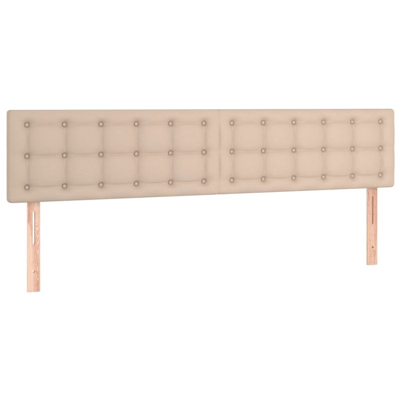 Casa si Gradina - Mobilier - Paturi si accesorii - Paturi - Pat box spring cu saltea, cappuccino, 180x200cm piele ecologica - Infinity.ro