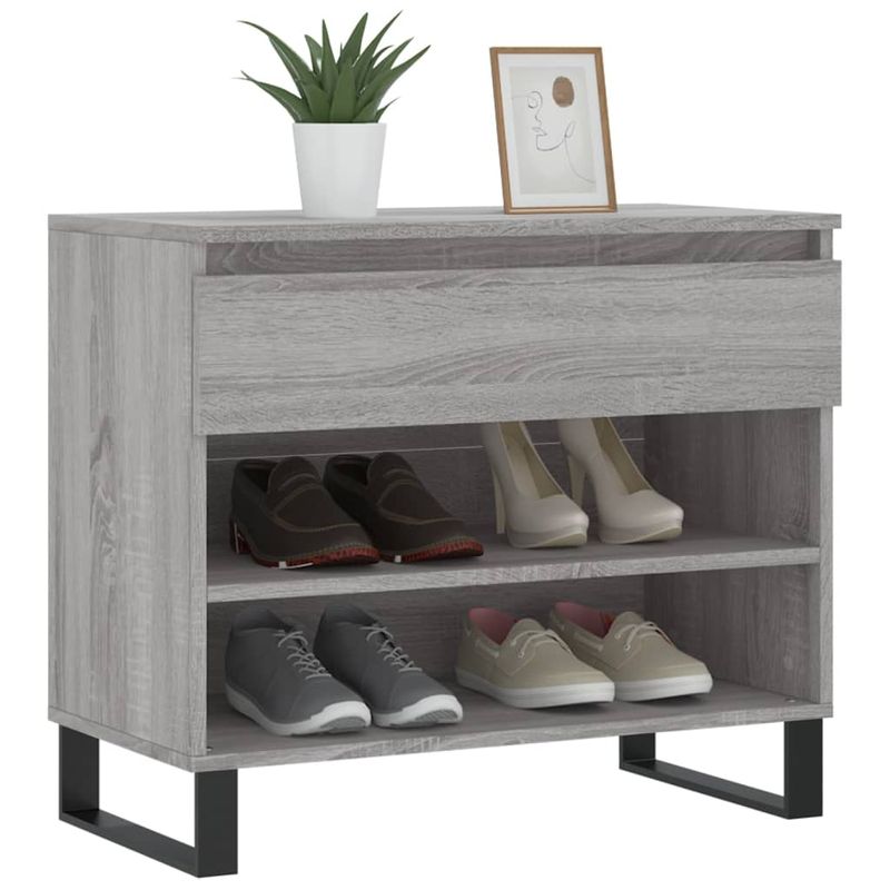Casa si Gradina - Mobilier - Organizare si depozitare - Organizator incaltaminte - Pantofar, gri sonoma, 70x36x60 cm, lemn prelucrat - Infinity.ro